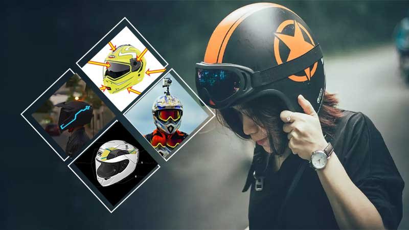 Motorcycle helmet things